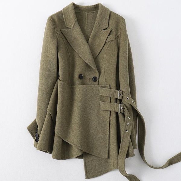 women's wool & blends spring autumn winter double faced denim coat for women 100% real traf trench jacket blazers quilted outerwear at1, Black
women's wool & blends spring autumn winter double faced denim coat for women 100% real traf trench jacket blazers quilted outerwear at1, Black