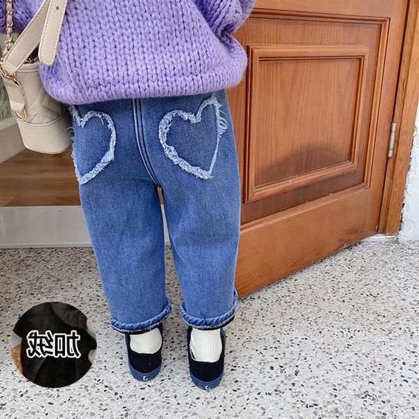girls jeans cashmere children autumn winter clothes thick pants outer wear trousers, Blue
girls jeans cashmere children autumn winter clothes thick pants outer wear trousers, Blue
