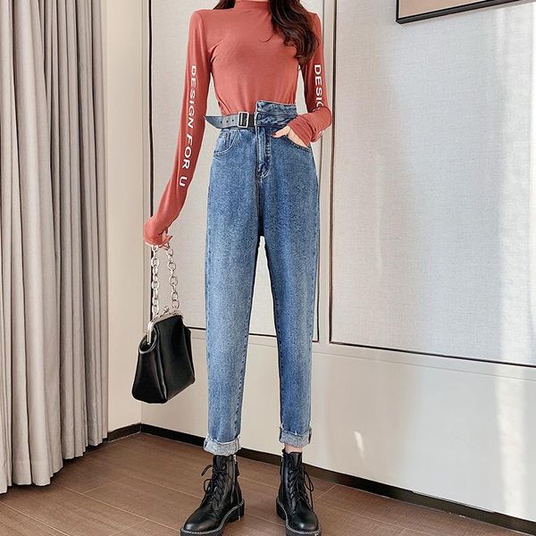 women's jeans harem models old radish trousers korean high waist straight female loose autumn and spring students style type, Blue
women's jeans harem models old radish trousers korean high waist straight female loose autumn and spring students style type, Blue