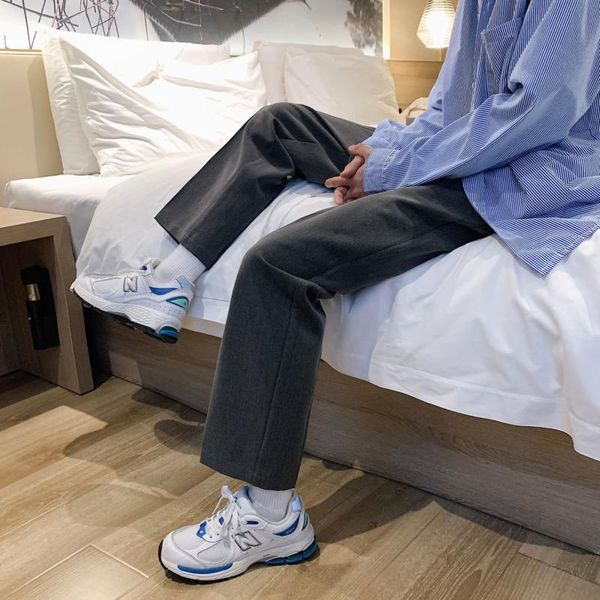 men's pants dress suit korean casual fashion loose straight-leg streetwear wide-leg trousers, Black
men's pants dress suit korean casual fashion loose straight-leg streetwear wide-leg trousers, Black