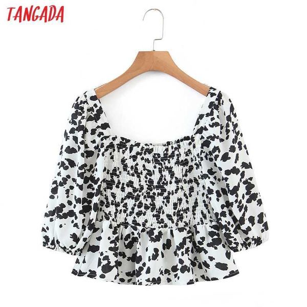 tangada women retro print chiffon shirt summer blouse square collar chic female 8h87 210609, White
tangada women retro print chiffon shirt summer blouse square collar chic female 8h87 210609, White