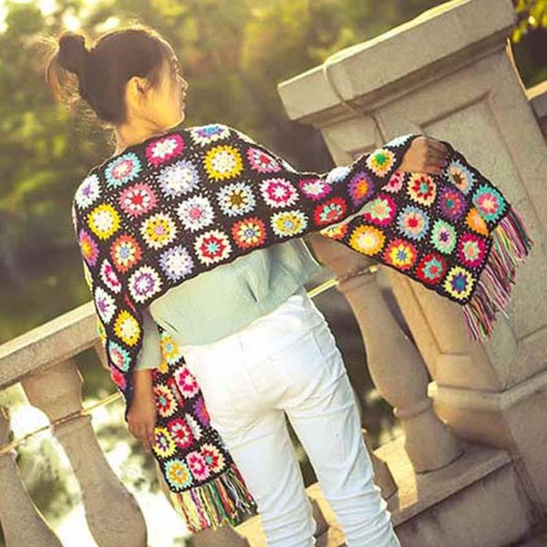 bandanas handmade crochet tassel scarf and wraps women 200*26cm big flower autumn winter scarves poncho, Blue;gray
bandanas handmade crochet tassel scarf and wraps women 200*26cm big flower autumn winter scarves poncho, Blue;gray