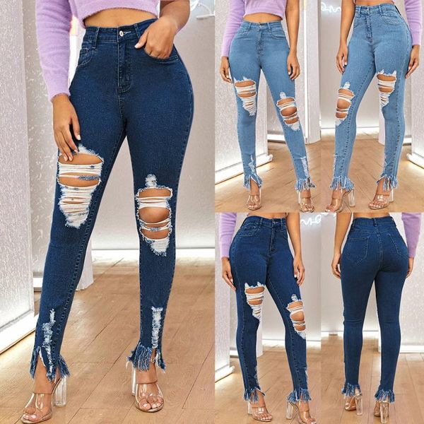 women's jeans skinny female ripped trousers women pencil pants slim-fit with feet rousers tassle ladies denim d30, Blue
women's jeans skinny female ripped trousers women pencil pants slim-fit with feet rousers tassle ladies denim d30, Blue