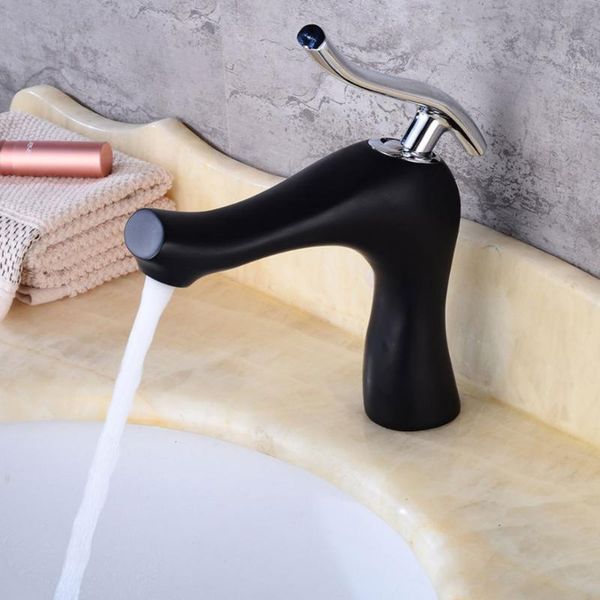 bathroom sink faucets black and chrome single handle cold switch water mixer taps wash basin deck mounted
bathroom sink faucets black and chrome single handle cold switch water mixer taps wash basin deck mounted