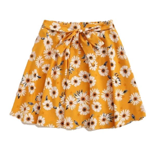 skirts women's mini skirt casual pleated kawaii retro print yellow floral ruffle belt sundress boho flare wome, Black
skirts women's mini skirt casual pleated kawaii retro print yellow floral ruffle belt sundress boho flare wome, Black
