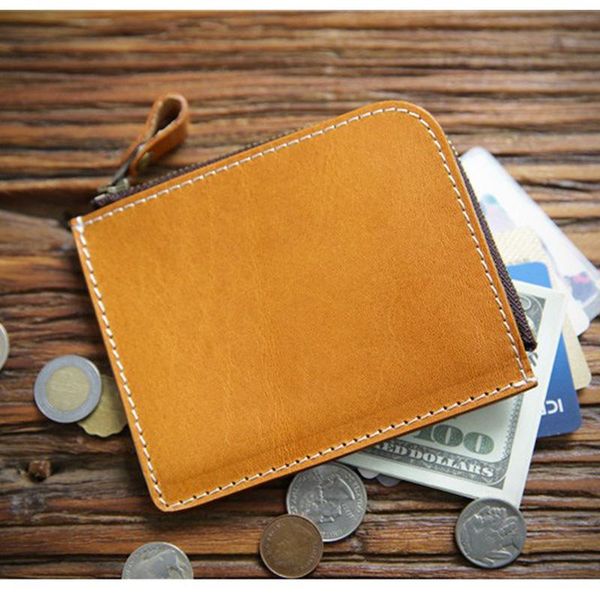 100% nature cowhide short wallet retro style luxury vegetable tanning leather zipper purse convenient cardholder gift wallets, Red;black
100% nature cowhide short wallet retro style luxury vegetable tanning leather zipper purse convenient cardholder gift wallets, Red;black