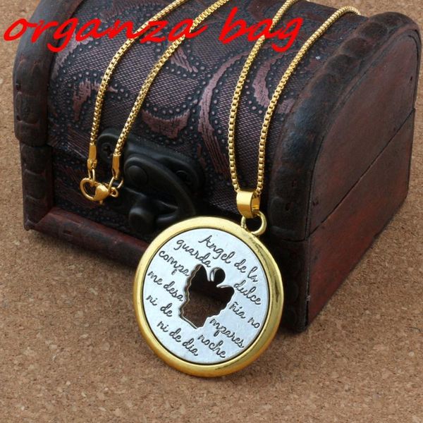 pendant necklaces 1pcs two-tone angel de li guanda dulce charm jewelry diy 23.6 inches chains men / women necklace a-358d, Silver
pendant necklaces 1pcs two-tone angel de li guanda dulce charm jewelry diy 23.6 inches chains men / women necklace a-358d, Silver