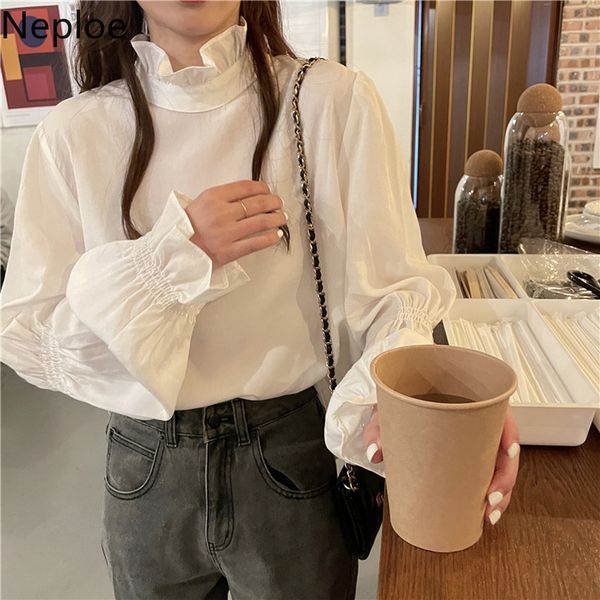 neploe women's blouse streetwear elegant lace turtleneck shirt spring ruffles loose long-sleeved white basic blouses 4h549 210422
neploe women's blouse streetwear elegant lace turtleneck shirt spring ruffles loose long-sleeved white basic blouses 4h549 210422