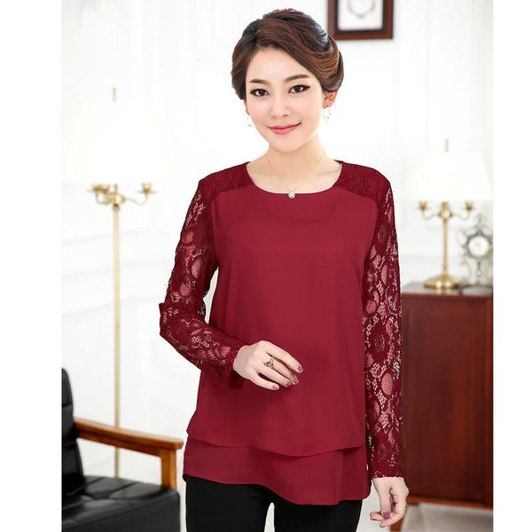 women's blouses & shirts chiffon blouse women big size lace middle aged mother plus lady large l- 4xl black, White
women's blouses & shirts chiffon blouse women big size lace middle aged mother plus lady large l- 4xl black, White