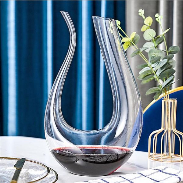 wine glasses big decanter 1500ml u-shaped brandy champagne crystal red jug pourer aerator for family bar
wine glasses big decanter 1500ml u-shaped brandy champagne crystal red jug pourer aerator for family bar