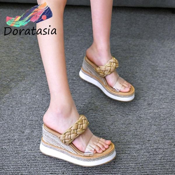 slippers doratasia 2021 arrival female solid platform open toe women wedges casual comfy outdoor shoes woman, Black
slippers doratasia 2021 arrival female solid platform open toe women wedges casual comfy outdoor shoes woman, Black