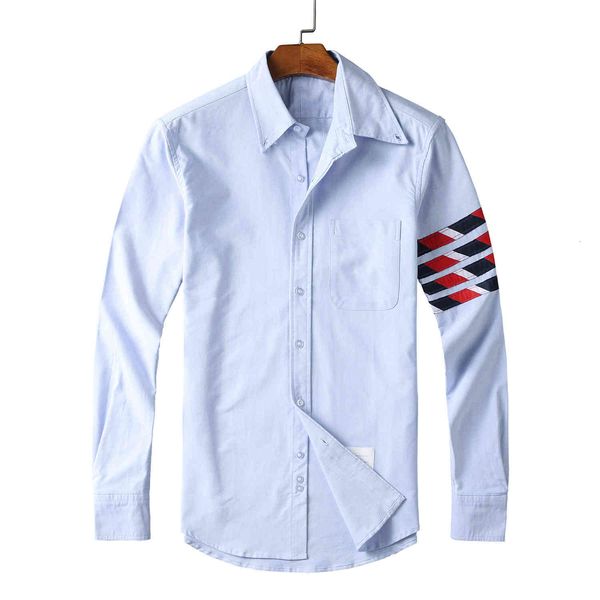 shirt fashion tb thom brand shirts men slim blue striped long sleeve casual shirt turn down collar oxford solid men's clothing, White;black
shirt fashion tb thom brand shirts men slim blue striped long sleeve casual shirt turn down collar oxford solid men's clothing, White;black