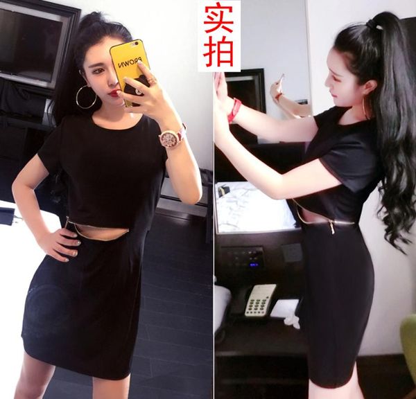 casual dresses 845 # to film handsome and fashionable with summer black zipper dress reveal small pretty waist, Black;gray
casual dresses 845 # to film handsome and fashionable with summer black zipper dress reveal small pretty waist, Black;gray