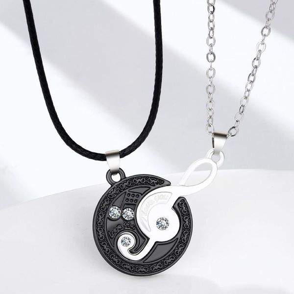 pendant necklaces 2pcs/set fashion stainless steel necklace 2022 trend couple moon musical note, Silver
pendant necklaces 2pcs/set fashion stainless steel necklace 2022 trend couple moon musical note, Silver
