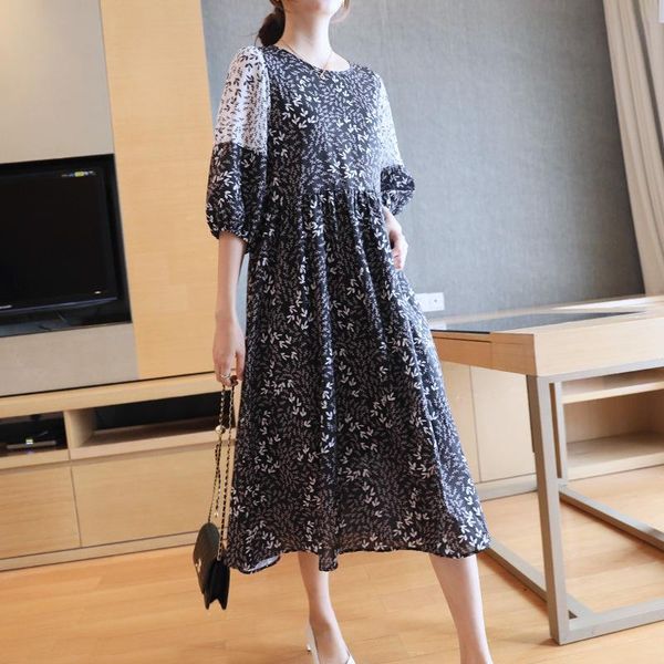 casual dresses autumn floral chiffon dress women flower print boho long vintage loose wrap o-neck streetwear robe, Black;gray
casual dresses autumn floral chiffon dress women flower print boho long vintage loose wrap o-neck streetwear robe, Black;gray