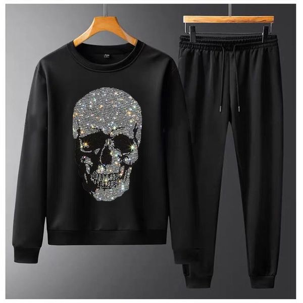 men's tracksuits fashion shining at night skull diamond hoodie + pants 2-piece set of pure cotton warm sweat shirt track suit, Gray
men's tracksuits fashion shining at night skull diamond hoodie + pants 2-piece set of pure cotton warm sweat shirt track suit, Gray