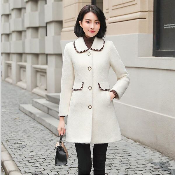 women's wool & blends women woolen coat 2021 spring jacket clothes autumn long slim thick warm pakra female coats white fashion, Black
women's wool & blends women woolen coat 2021 spring jacket clothes autumn long slim thick warm pakra female coats white fashion, Black