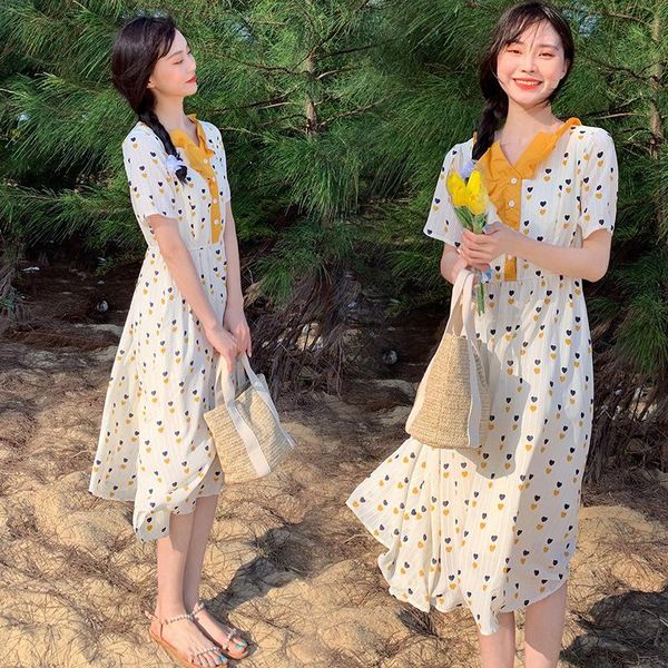 summer fashion dress maternity wear breastfeeding ladies printed short sleeve nursing dresses, White
summer fashion dress maternity wear breastfeeding ladies printed short sleeve nursing dresses, White