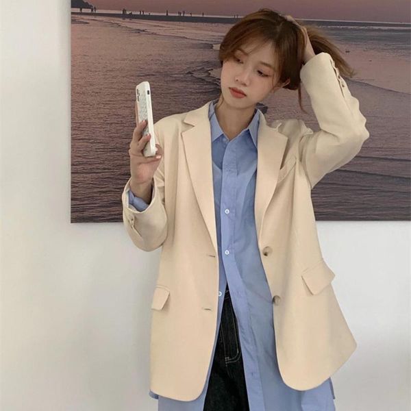 women's suits & blazers office ladies korean fashion blazer autumn jackets for women 2021 professional casual pockets female coat blous, White;black
women's suits & blazers office ladies korean fashion blazer autumn jackets for women 2021 professional casual pockets female coat blous, White;black