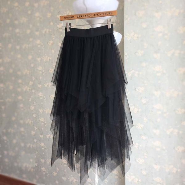 Skirts skirts Women's Summer Retro Korean Irregular High Waist Mesh and Calf Black Women Skirt YAB5
Skirts skirts Women's Summer Retro Korean Irregular High Waist Mesh and Calf Black Women Skirt YAB5