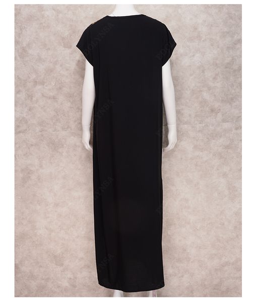 2021100% cotton elegant embroidered mandarin collar short sleeve side split summer dress women street wear casual maxi dress n1154, Black;gray
2021100% cotton elegant embroidered mandarin collar short sleeve side split summer dress women street wear casual maxi dress n1154, Black;gray