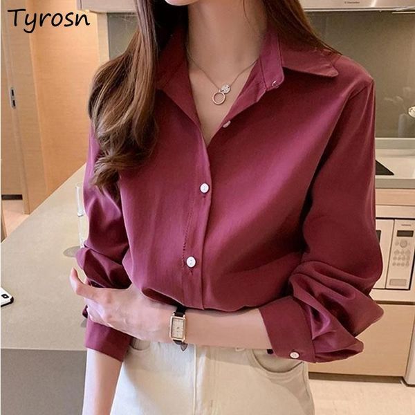 women's blouses & shirts women solid turn-down collar single breasted fashionable simple all-match korean style office lady elegant s-4, White
women's blouses & shirts women solid turn-down collar single breasted fashionable simple all-match korean style office lady elegant s-4, White
