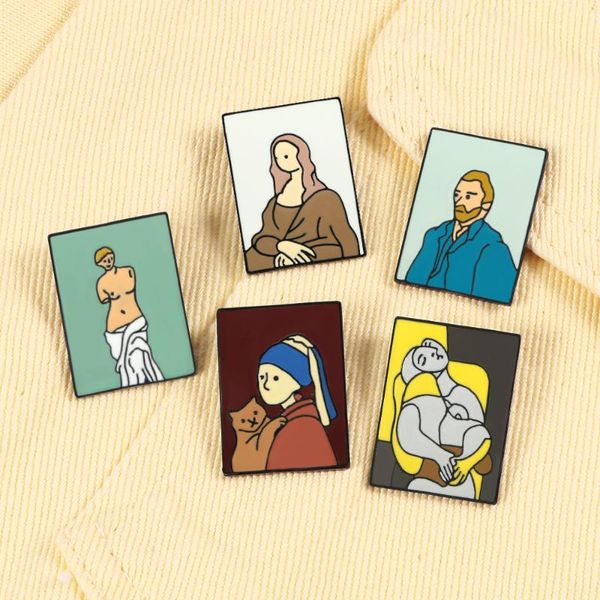 pins, brooches 5pcs/set enamel pins world famous oil painting brooch classic art demin coat lapel badges jewelry gifts friend, Gray
pins, brooches 5pcs/set enamel pins world famous oil painting brooch classic art demin coat lapel badges jewelry gifts friend, Gray