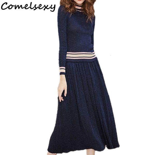 spring 2 piece set women pullovers striped knitted sweater+high waist elastic pleated long skirts runway suits 210515, White
spring 2 piece set women pullovers striped knitted sweater+high waist elastic pleated long skirts runway suits 210515, White