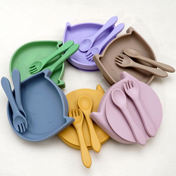 New Arrivals Baby Stuff Solid Color Cartoon Animal Shape Feeding Dishes Plate Food Grade Forks And Spoons Childrens Tableware
New Arrivals Baby Stuff Solid Color Cartoon Animal Shape Feeding Dishes Plate Food Grade Forks And Spoons Childrens Tableware