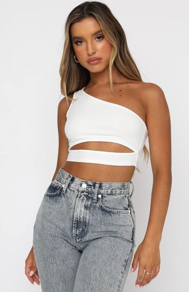 women's t-shirt 2021 women summer skew collar t shirt sleeveless elegant knitted tee slim club crop top, White
women's t-shirt 2021 women summer skew collar t shirt sleeveless elegant knitted tee slim club crop top, White