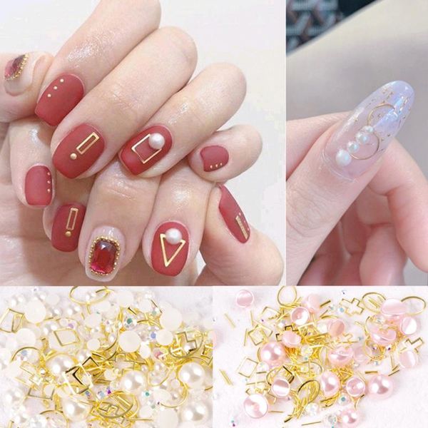 nail art decorations 1 pack colorful pearls decoration mixed size irregular flat bottomed ab jewelry delicate manicure accessori, Silver;gold
nail art decorations 1 pack colorful pearls decoration mixed size irregular flat bottomed ab jewelry delicate manicure accessori, Silver;gold
