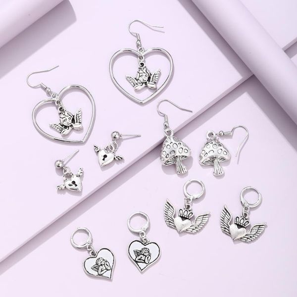 dangle & chandelier vg 6ym creativity mushroom angel heart ladies earrings fashion sweet girl party jewelry drop gifts, Silver
dangle & chandelier vg 6ym creativity mushroom angel heart ladies earrings fashion sweet girl party jewelry drop gifts, Silver