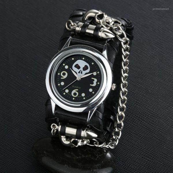 wristwatches quartz watch wristwatch cool punk bracelet skull chain gothic style leather men women christmas gift relojes hombre, Slivery;brown
wristwatches quartz watch wristwatch cool punk bracelet skull chain gothic style leather men women christmas gift relojes hombre, Slivery;brown
