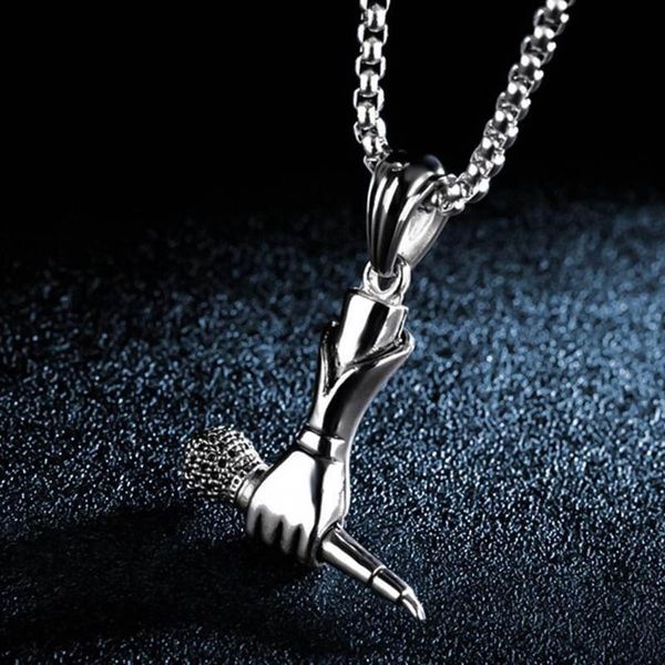 pendant necklaces 1pc creative music microphone pendants for men women exaggerated hip hop singer with 60cm chain, Silver
pendant necklaces 1pc creative music microphone pendants for men women exaggerated hip hop singer with 60cm chain, Silver