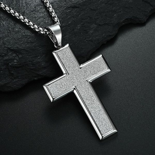 pendant necklaces european and american personality small large cross stainless steel jewelry necklace for men women, Silver
pendant necklaces european and american personality small large cross stainless steel jewelry necklace for men women, Silver