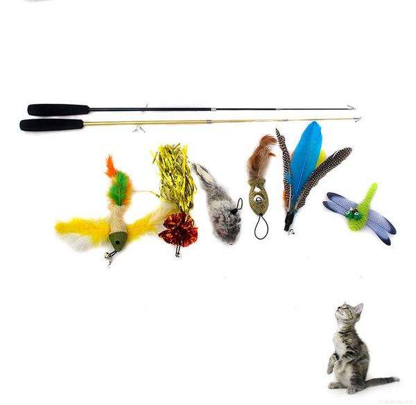 interactive cat mice toy catnip feather teaser catcher stick set with bell 6 replacement head retractable 3 section fishing rod toys
interactive cat mice toy catnip feather teaser catcher stick set with bell 6 replacement head retractable 3 section fishing rod toys