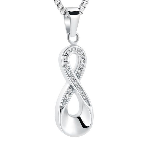 pendant necklaces k9168 infinity cremation jewelry for ashes crystal locket stainless steel keepsake memorial urn, Silver
pendant necklaces k9168 infinity cremation jewelry for ashes crystal locket stainless steel keepsake memorial urn, Silver