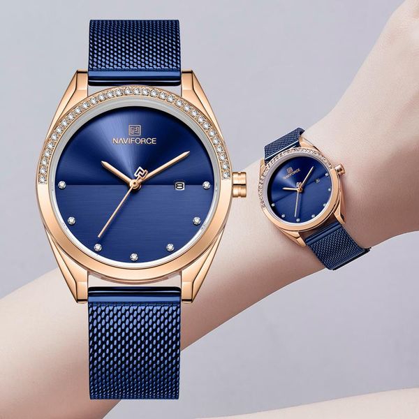 wristwatches 2021 naviforce brand women watch simple luxury womens quartz watches ladies fashion stainless steel waterproof wrist, Slivery;brown
wristwatches 2021 naviforce brand women watch simple luxury womens quartz watches ladies fashion stainless steel waterproof wrist, Slivery;brown