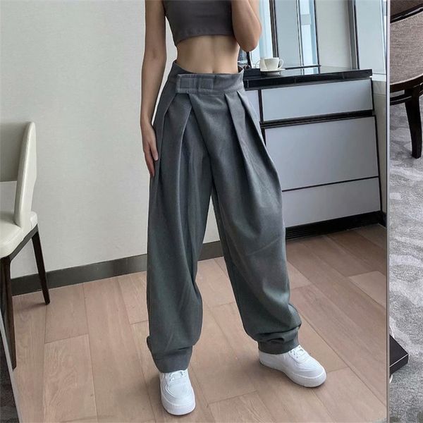 shinysweety 2021 spring fashions woman drop y2k long suit female basic pants large dimensions thin leg slacks, Black;white
shinysweety 2021 spring fashions woman drop y2k long suit female basic pants large dimensions thin leg slacks, Black;white