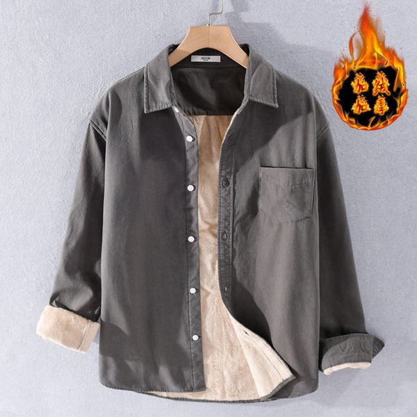winter new thickened plush men's casual simple versatile pure cotton warm and cold proof youth shirt 9421, White;black
winter new thickened plush men's casual simple versatile pure cotton warm and cold proof youth shirt 9421, White;black