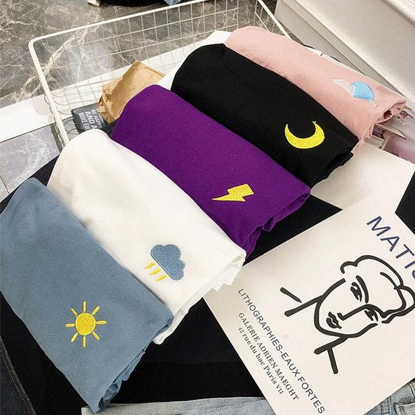 women's t-shirt embroidery 2021 loose student wear simple fresh cool bottoming shirt wholesale, White
women's t-shirt embroidery 2021 loose student wear simple fresh cool bottoming shirt wholesale, White
