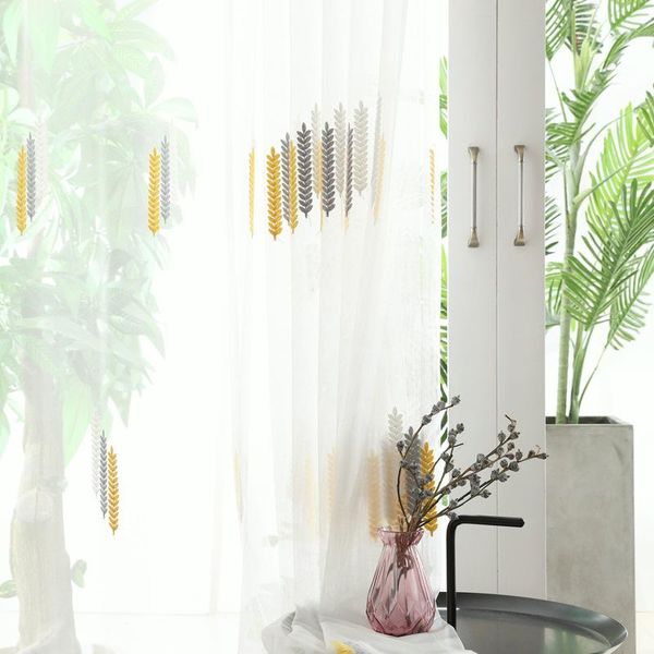 curtain & drapes modern simple mesh bottom wheat ear embroidered window screen wholesale custom living room bedroom finished product
curtain & drapes modern simple mesh bottom wheat ear embroidered window screen wholesale custom living room bedroom finished product