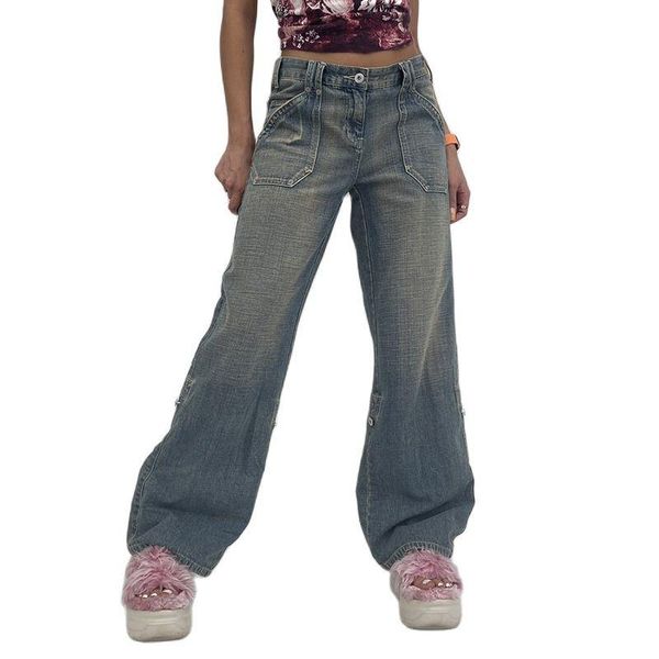 women's jeans women retro grunge denim fairycore chic high waist trousers vintage casual 90s cute baggy cargo pants, Blue
women's jeans women retro grunge denim fairycore chic high waist trousers vintage casual 90s cute baggy cargo pants, Blue