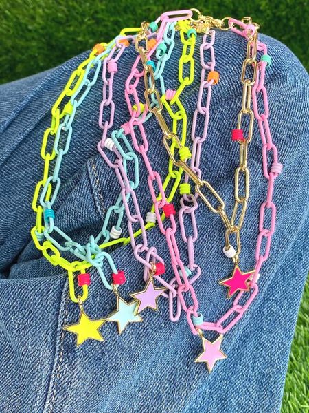 3pcs 2021 trendy star pendant choker necklace for women charms colorful enameled metal collar necklaces gold plated jewelry, Silver
3pcs 2021 trendy star pendant choker necklace for women charms colorful enameled metal collar necklaces gold plated jewelry, Silver