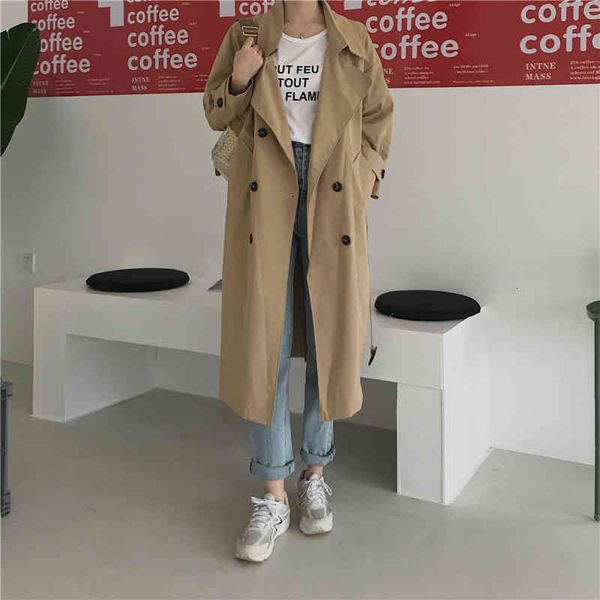women's trench coats female long trench solid khaki female casual jacket outerwear loose coat with double fashion belt breasted w55i, Tan;black
women's trench coats female long trench solid khaki female casual jacket outerwear loose coat with double fashion belt breasted w55i, Tan;black
