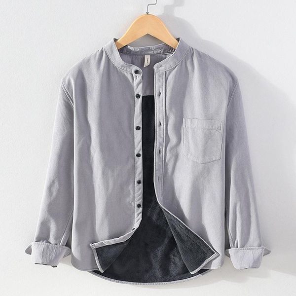 men's casual shirts winter harajuku stand collar long sleeve solid color corduroy shirt men japanese simple leisure trendy fleece thick, White;black
men's casual shirts winter harajuku stand collar long sleeve solid color corduroy shirt men japanese simple leisure trendy fleece thick, White;black