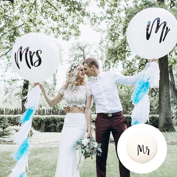 party decoration 1pcs good quality 36 inch round white print mr or mrs latex balloons happy wedding valentine's day marriage air suppli
party decoration 1pcs good quality 36 inch round white print mr or mrs latex balloons happy wedding valentine's day marriage air suppli