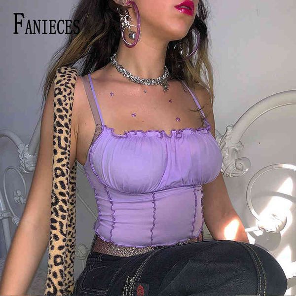 women summer crop lady girls ruched tanks ruffle slim camis ladies spaghetti strap tees skinny femme camisole 210520, White
women summer crop lady girls ruched tanks ruffle slim camis ladies spaghetti strap tees skinny femme camisole 210520, White