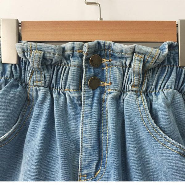 women's shorts 2021 summer high waist denim women casual loose ladies fashion roll up hem elastic pocket blue white jeans female, White;black
women's shorts 2021 summer high waist denim women casual loose ladies fashion roll up hem elastic pocket blue white jeans female, White;black