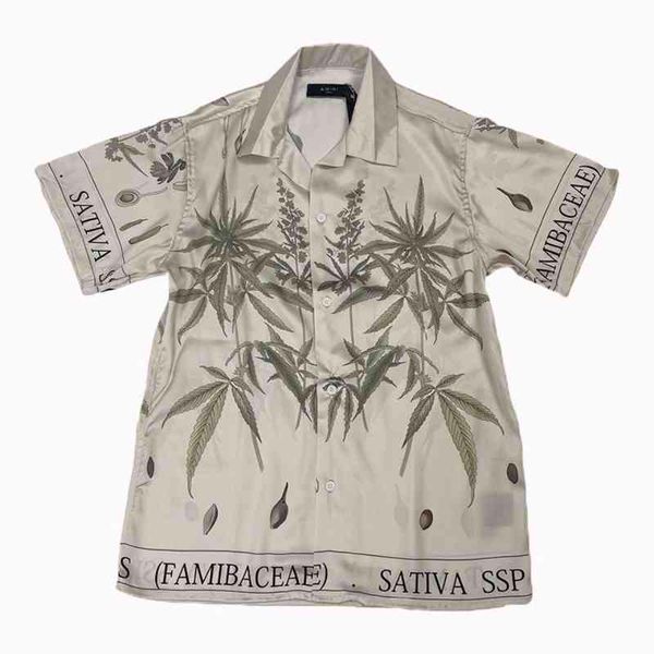 selling trendy brand ins new silk casual shirt casablanca*a miri plant tree bamboo leaf flower printing high street men's and women, White;black
selling trendy brand ins new silk casual shirt casablanca*a miri plant tree bamboo leaf flower printing high street men's and women, White;black